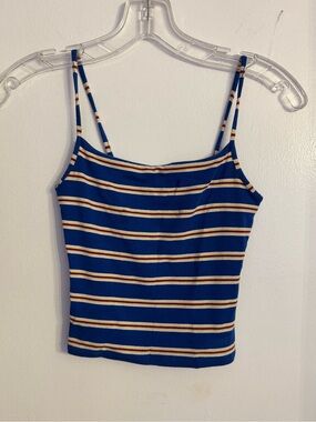 Garage Blue Striped Tank
